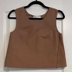 OAK + FORT Tan Sleeveless Tank Top